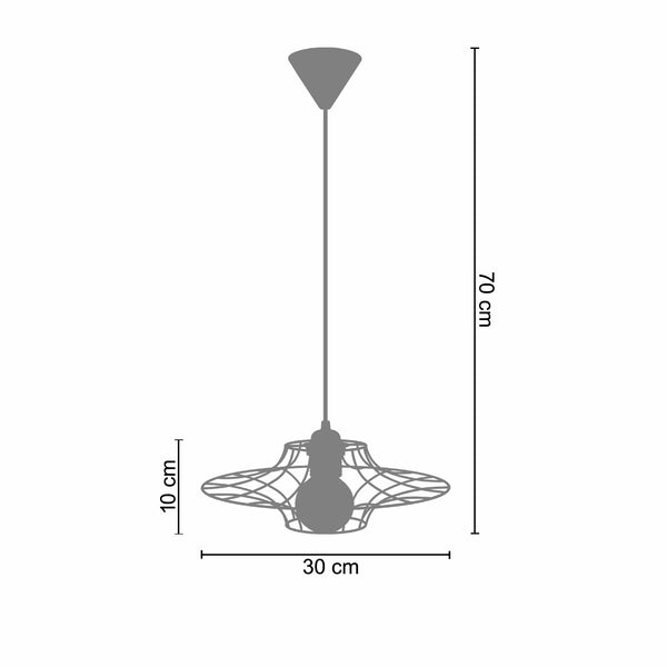 <transcy>Suspensão UFO  30cm - 1 Luz </transcy>