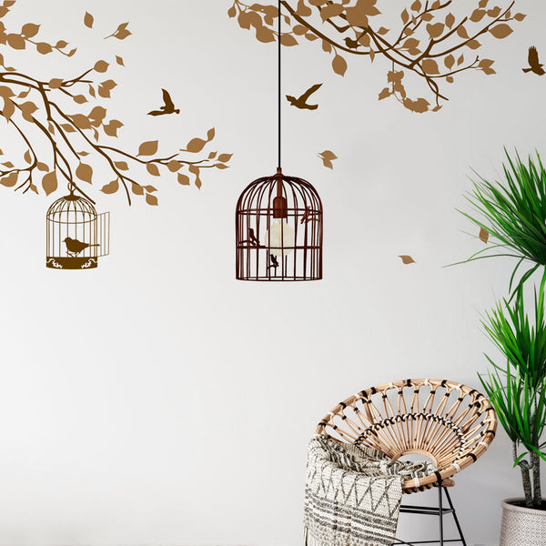 Suspension TOSEL CAGE OISEAUX,métal  H90xD16xP16  cm.