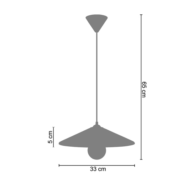 Suspension TOSEL CONE,métal H65xD33xP33  cm.