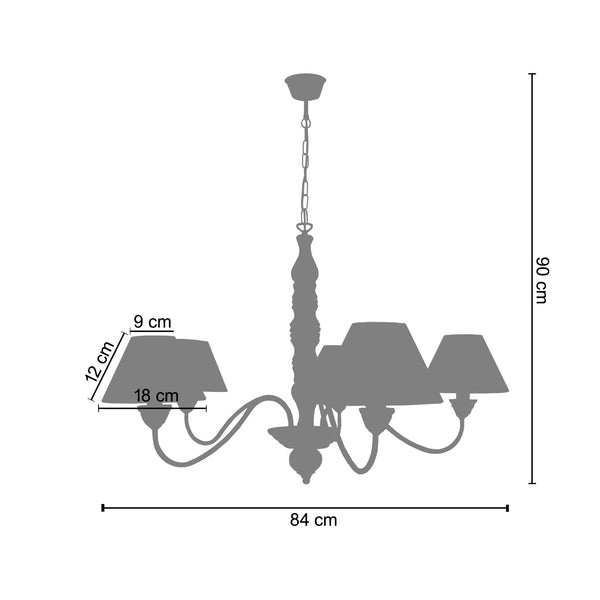 Lustre TOSEL MENTON,bois H90xD84xP84  cm.