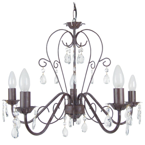 Lustre PAMPILLES C  60cm - 5 Lumières