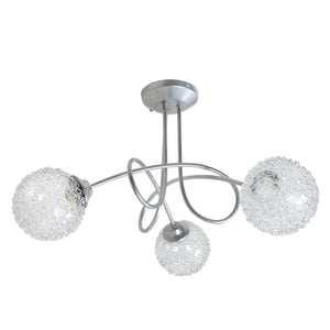 Lustre TOSEL ACTUELLE métal, verre  H32xD48xP48cm- 3 Lumières