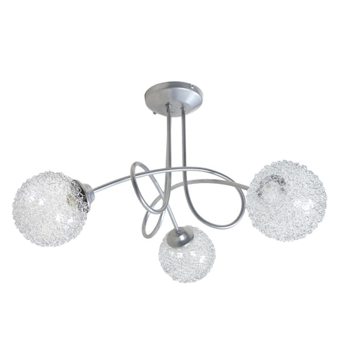 Lustre TOSEL ACTUELLE métal, verre  H32xD48xP48cm- 3 Lumières