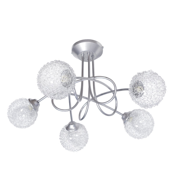 Lustre TOSEL ACTUELLE métal, verre H32xD50xP50cm - 5 Lumières
