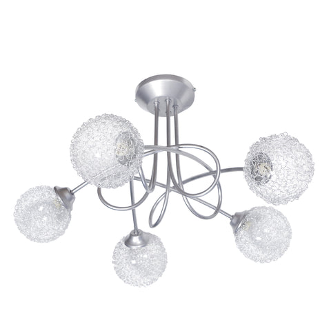 Lustre TOSEL ACTUELLE métal, verre H32xD50xP50cm - 5 Lumières