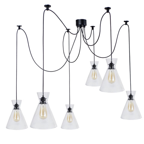 Lustre TOSEL KRAKE,métal, H180xD80xP80  cm.