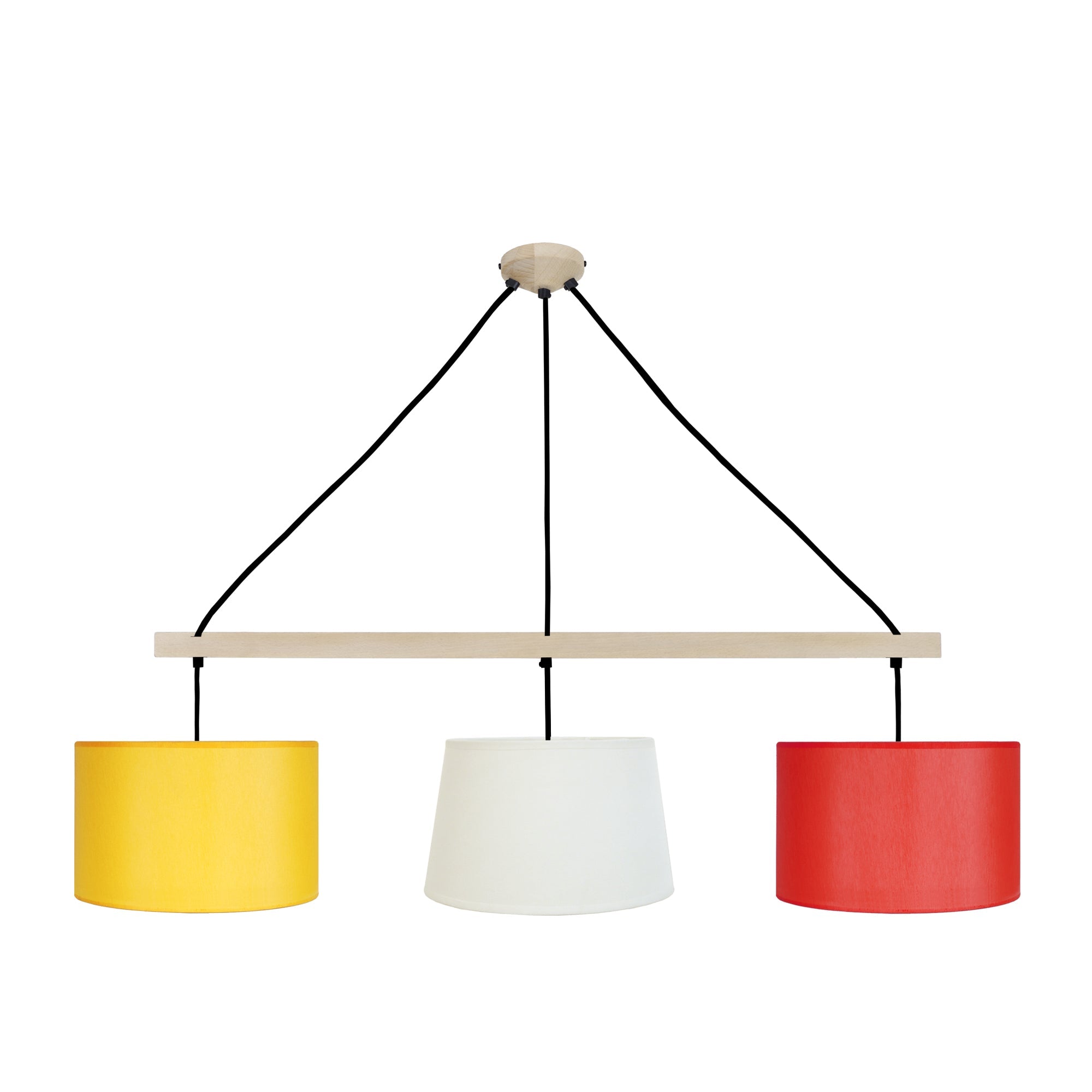 Lustre TOSEL AMESTERDHAM,bois naturel, H80xD30xP80  cm.