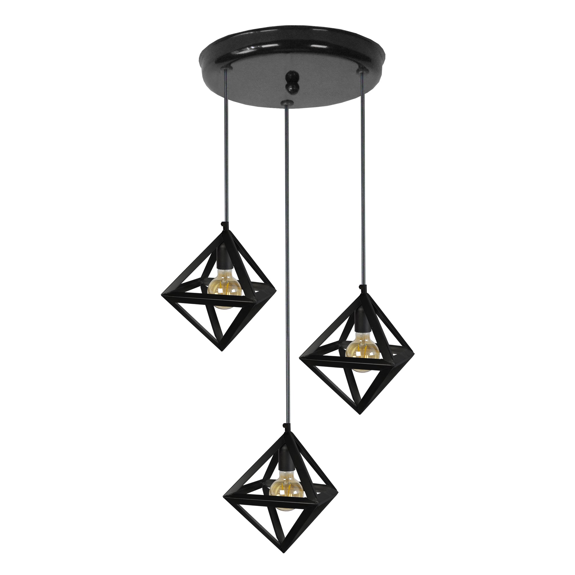 Lustre TOSEL OCTAÈDRE B,métal  H80xD24xP40  cm.