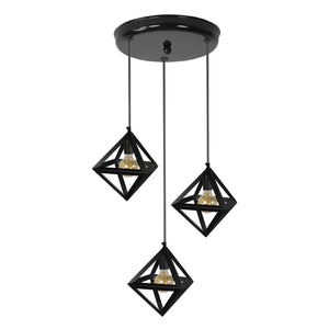 Lustre TOSEL OCTAÈDRE B,métal  H80xD24xP40  cm.