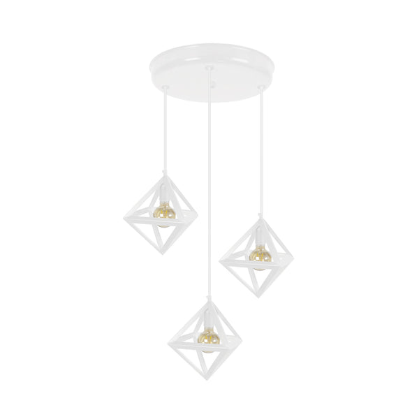 Lustre TOSEL OCTAÈDRE B,métal  H80xD24xP40  cm.