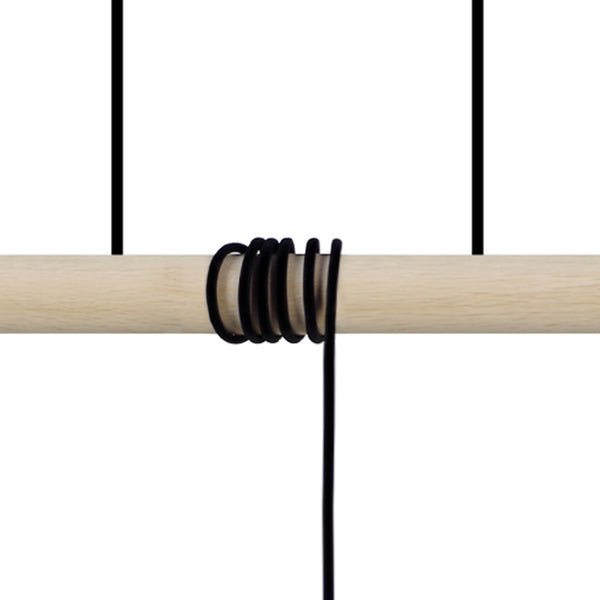 Lustre TOSEL BROOKLYN,bois  H160xD7xP50  cm.