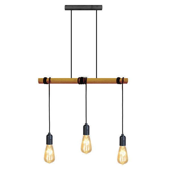 Lustre TOSEL BROOKLYN,bois  H160xD7xP50  cm.