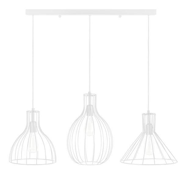 Lustre TOSEL RUGBY,POIRE,CONE,métal , H90xD30xP90  cm.