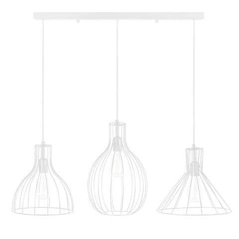 Lustre TOSEL RUGBY,POIRE,CONE,métal , H90xD30xP90  cm.