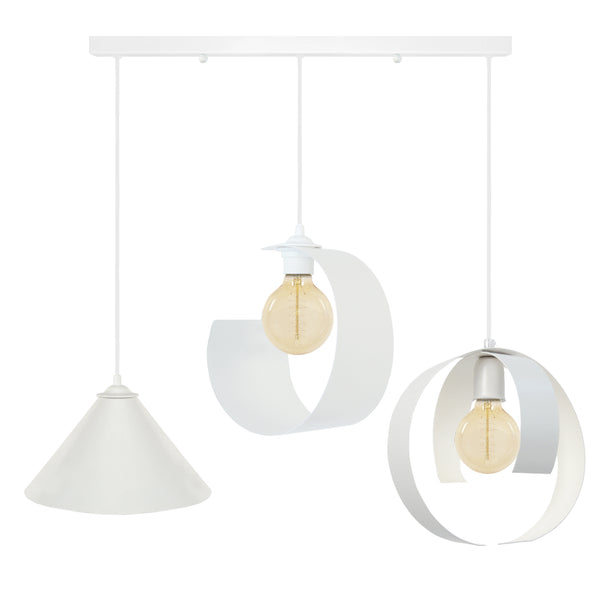 Lustre TOSEL KONE,LUNE,TOUVOIS,métal , H90xD25xP90  cm.