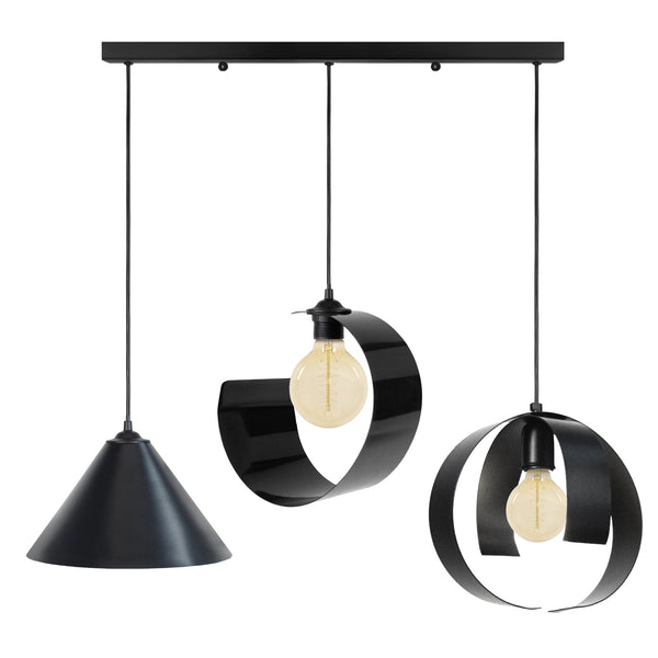 Lustre TOSEL KONE,LUNE,TOUVOIS,métal , H90xD25xP90  cm.