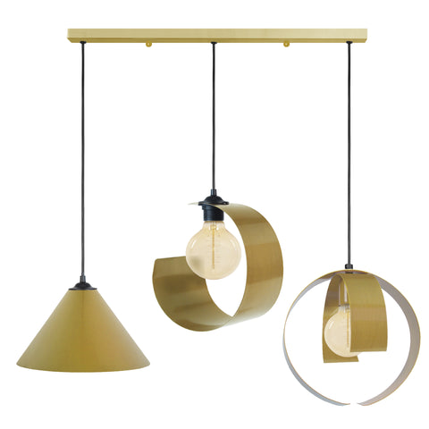 Lustre TOSEL KONE,LUNE,TOUVOIS,métal , H90xD25xP90  cm.