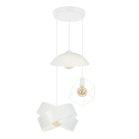 Lustre TOSEL DEMILUNE,SQUARE,GORGES 1,métal, H90xD40xP40  cm.