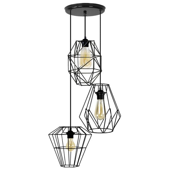 Lustre TOSEL OLYMPIA,TRIBERG,OCTOGONAL 1,métal, H90xD42xP42  cm.