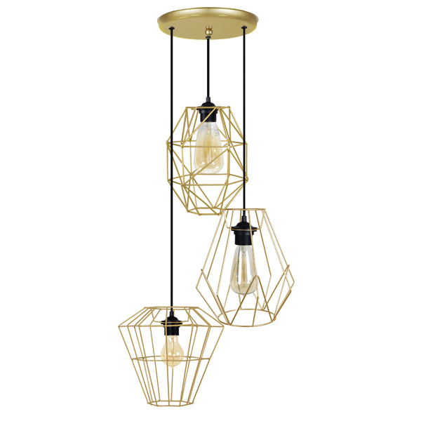 Lustre TOSEL OLYMPIA,TRIBERG,OCTOGONAL 1,métal, H90xD42xP42  cm.