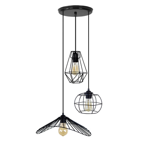Lustre TOSEL OLYMPIA, LADY, VILLEPOT 1,métal  H90xD45xP45  cm.