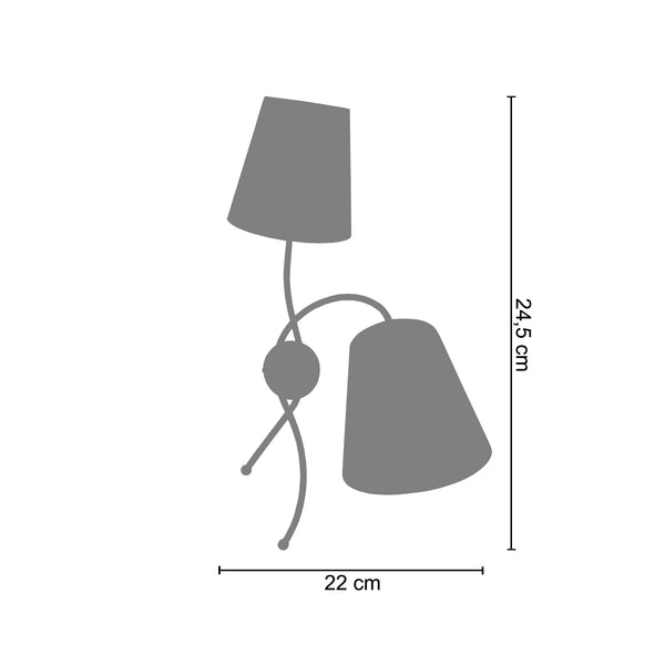 <tc>Aplique NICE  22cm - 2 Luzes </tc>