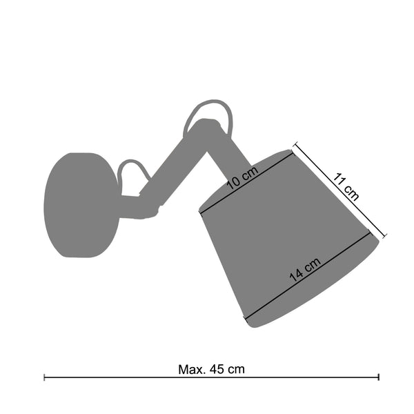 <transcy>Aplique GERI  16cm - 1 Luz </transcy>