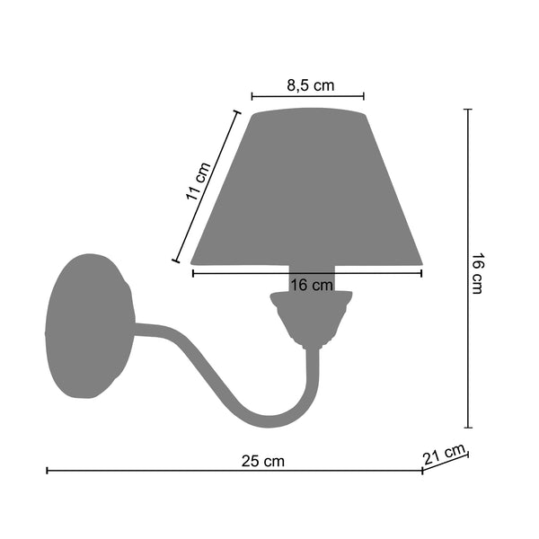 <transcy>Aplique FRÉJUS 25cm - 1 Luz </transcy>