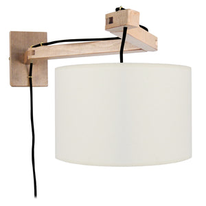Applique TOSEL SMITH,bois naturel, H25xD37xP84  cm.