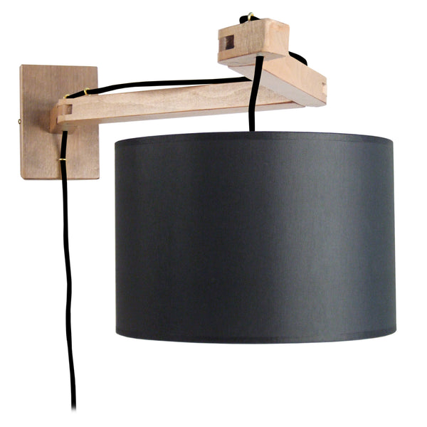 Applique TOSEL SMITH,bois naturel, H25xD37xP84  cm.