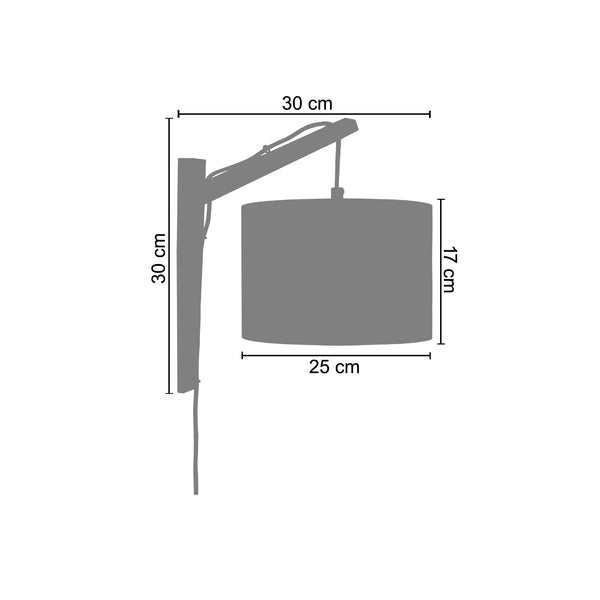 <transcy>Aplique KRAN  30cm - 1 Luz  </transcy>