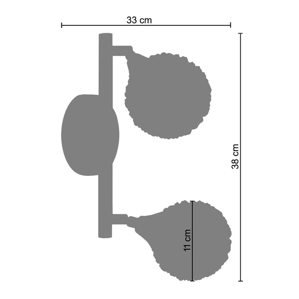<transcy>Aplique ACTUELLE  38cm - 2 Luz - SKU 31665</transcy>
