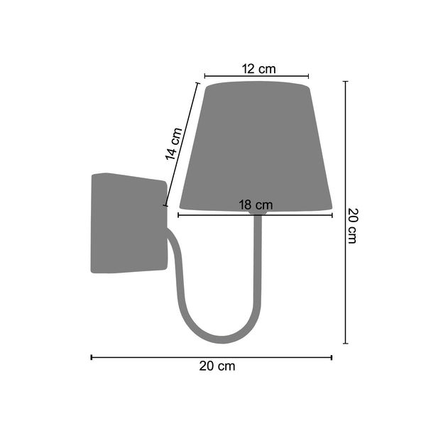 Applique TOSEL TACKS,bois anthracite, H20xD18xP11  cm.