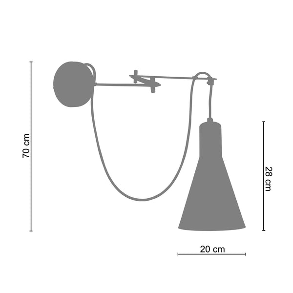 <tc>Aplique KRAKE  20cm - 1 Luz </tc>