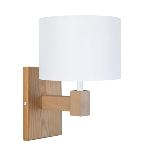 Applique TOSEL HOD B,bois naturel, H25xD25xP16  cm.
