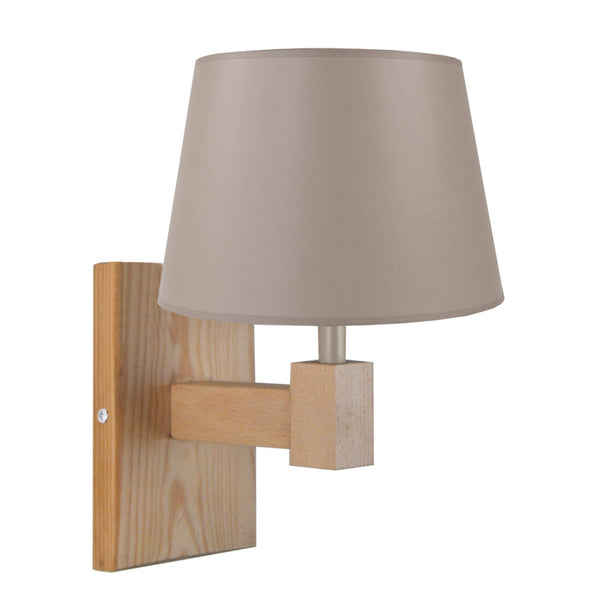 Applique TOSEL HOD B,bois naturel, H25xD25xP16  cm.