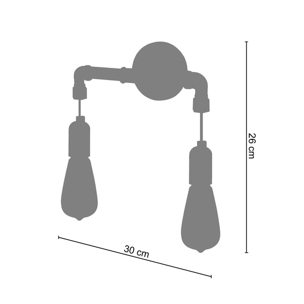 <transcy>Aplique HYDRAULIK A 30cm - 1 Luz </transcy>