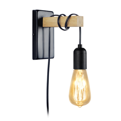 Applique TOSEL BROOKLYN,bois, H15xD7,5xP15  cm.