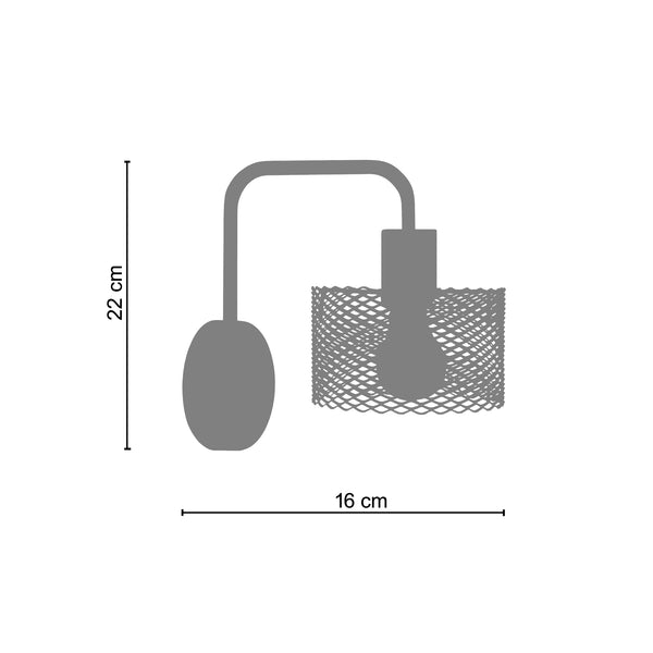 <transcy>Aplique ADONIS  16cm - 1 Luz </transcy>