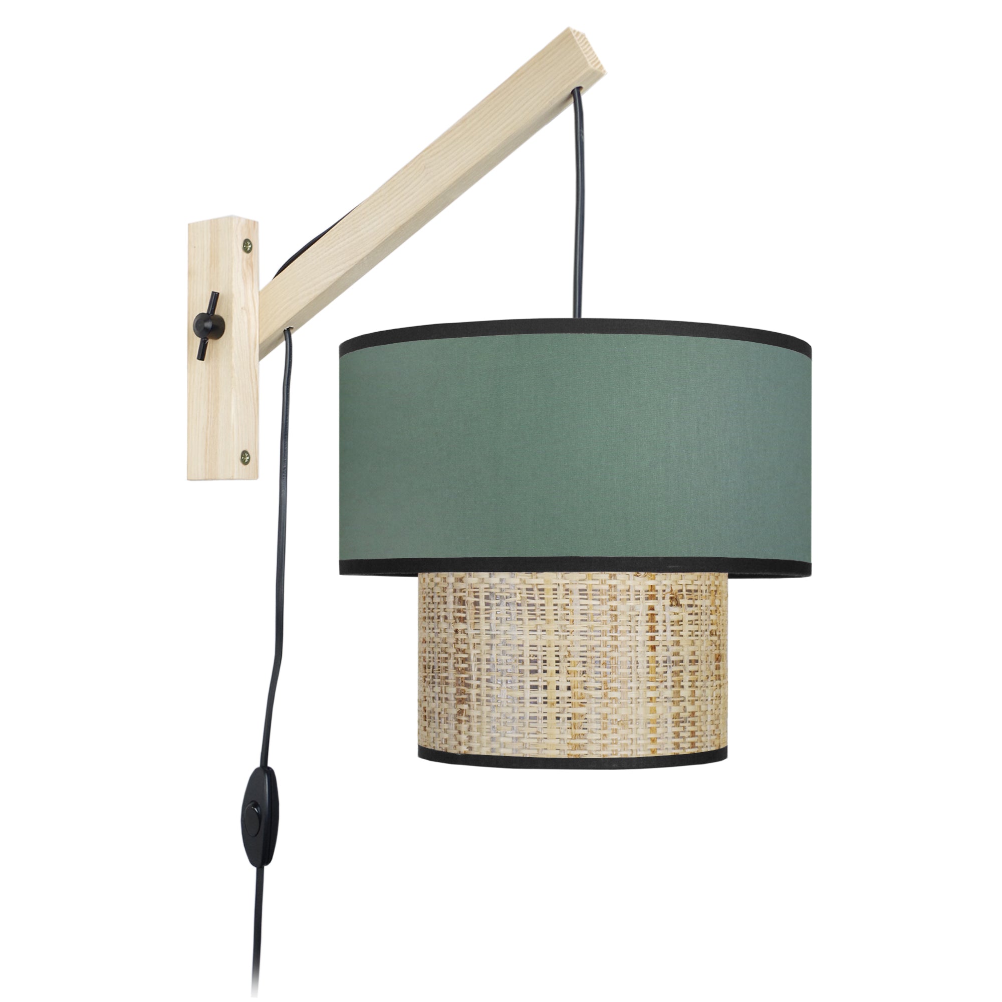 Applique TOSEL COCHIN P,bois foncé,bleu, H40xD30xP30  cm.