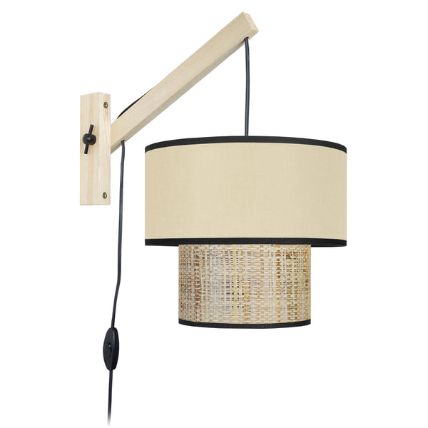 Applique TOSEL COCHIN P,bois foncé,bleu, H40xD30xP30  cm.