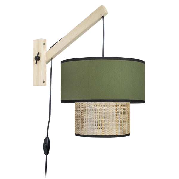 Applique TOSEL COCHIN P,bois foncé,bleu, H40xD30xP30  cm.