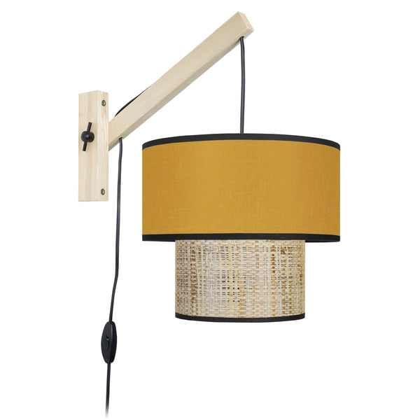 Applique TOSEL COCHIN P,bois foncé,bleu, H40xD30xP30  cm.