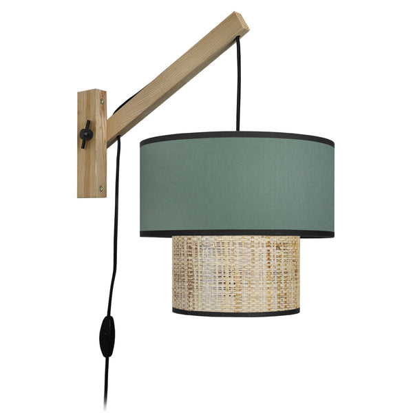 Applique TOSEL COCHIN P,bois foncé,bleu, H40xD30xP30  cm.