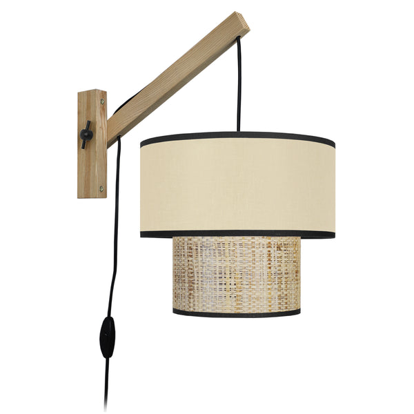Applique TOSEL COCHIN P,bois foncé,bleu, H40xD30xP30  cm.