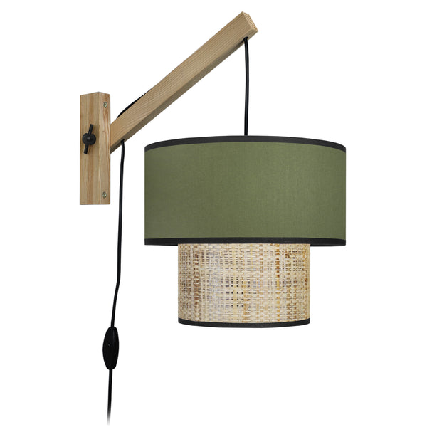 Applique TOSEL COCHIN P,bois foncé,bleu, H40xD30xP30  cm.