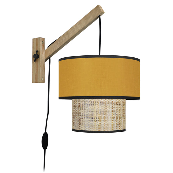 Applique TOSEL COCHIN P,bois foncé,bleu, H40xD30xP30  cm.