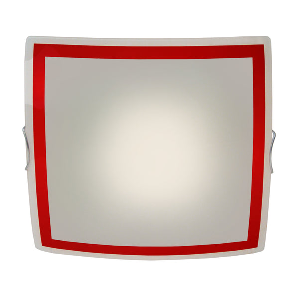 Plafonnier TOSEL MÉLINA,verre  H10xD30xP30  cm.