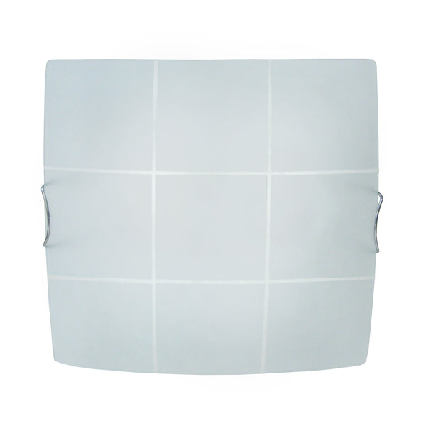 Plafonnier TOSEL MAE,verre , H10xD30xP30  cm.