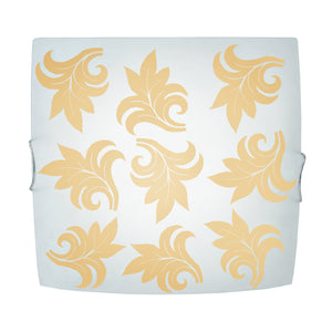 Plafonnier TOSEL MAE FLEUR,verre H15xD30xP30  cm.